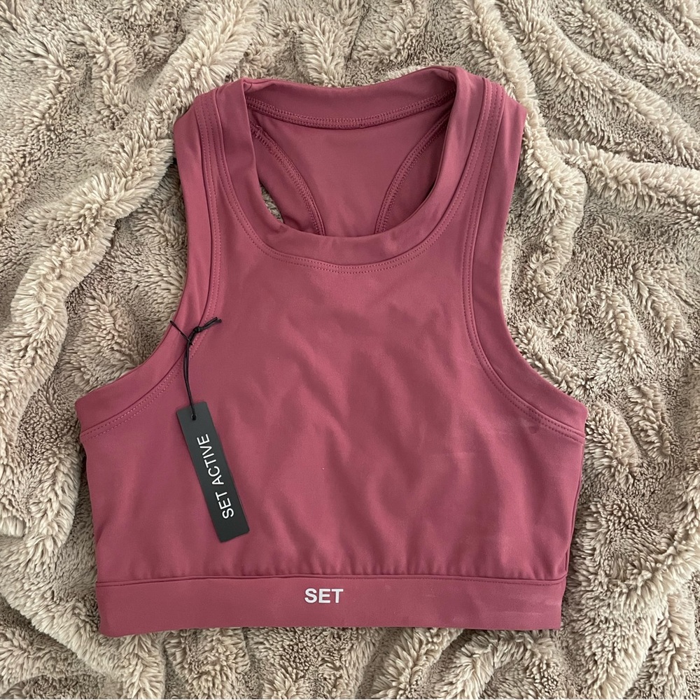 SET ACTIVE HIGH NECK SPORTBODY BRA NWT